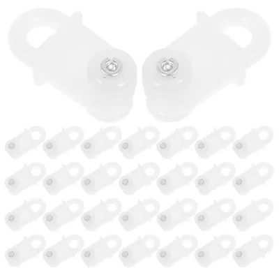 Kunststoff-Gardinenroller 100 Stk., Doppelrolle, 2,3x1x1 cm, weiß