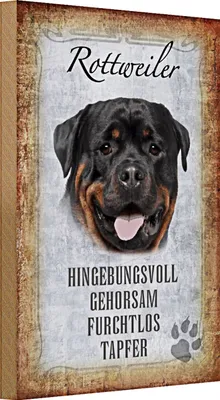 Produktbild von Holzschild Spruch 20x30cm Rottweiler Hund