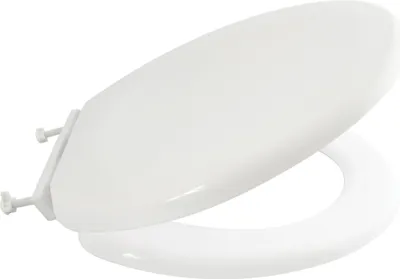 Produktbild von MSV WC Sitz abnehmbar, Absenkautomatik, Fast Fix/Schnellbefestigung, Befestigung mit Knopfdruck, Toilettensitz WC Deckel Klobrille Weiß