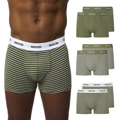 Produktbild von Snocks Boxershorts Herren aus Baumwolle, 6er Pack