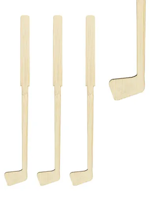 Produktbild von 600x Rührstäbchen "Golfschläger" aus Bambus 16cm