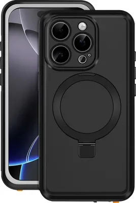 Image de Redpepper, coque pour iPhone 16 Pro Max MagSafe protection intégrale étanche IP68, Noir