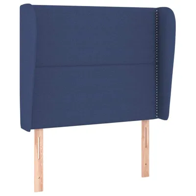 Produktbild von vidaXL Kopfteil mit Ohren Blau 103x23x118/128 cm Stoff