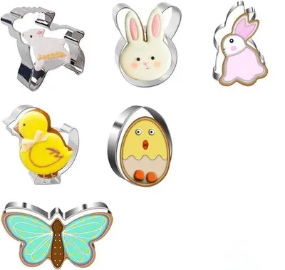Produktbild von Famanu Ausstechformen Set 6-teilig – Edelstahlformen für Ostern