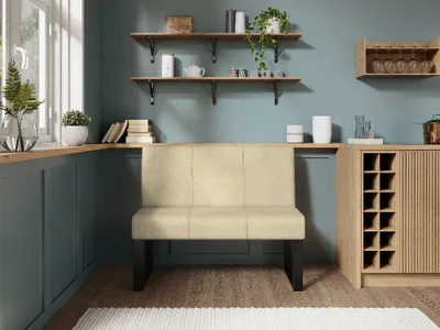 Produktbild von JKG Meble Essbank für Küche - Sitzbank Esszimmer - Esszimmerbank Küche - Velours - Küchensofa - Beige - 100cm