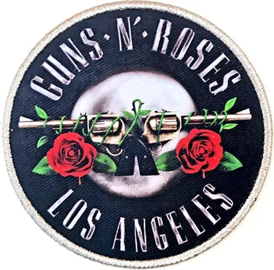Immagine prodotto di Guns N Roses - Toppa da stirare "Los Angeles" RO9906 (Taglia unica) (Nero/Argento/Rosso)