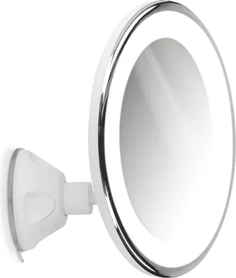Produktbild von Navaris Vergrößerungsspiegel mit LED Beleuchtung Saugnapf - Spiegel mit 7fach Vergrößerung 360° schwenkbar - Badspiegel Makeup Kosmetikspiegel