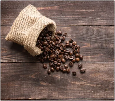 Produktbild von Spritzschutz Herdabdeckplatte Schneidebrett aus Glas Kaffeebohnen im Sack 1-Teilig (60x52cm)