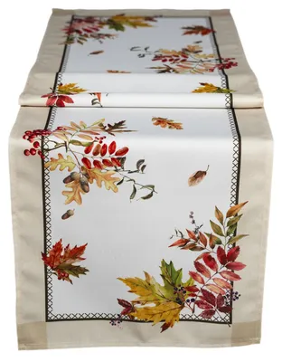 Produktbild von Tischdecke mit Druckmotiv Herbstblätter 40 x 140 cm