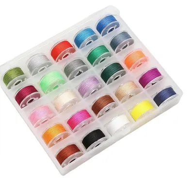 Nähmaschinenspulen, 25 Farben, vorgewickelt, Polyester