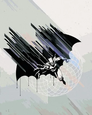 Produktbild von Zuty - Malen nach Zahlen - ABSTRAKT GEMALTER BATMAN II, 40x50 cm, mit Keilrahmen (bereits gespannt)