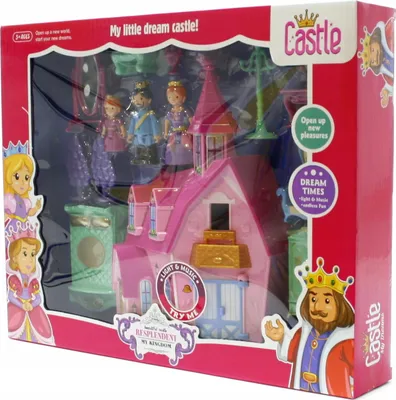 Produktbild von Puppenhaus Schloss Königliche Familie - Mit Licht, Sound & Möbeln - Prinzessinnen Palast Set
