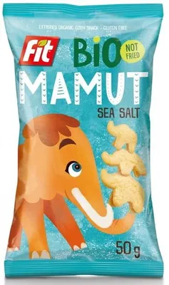 Zdjęcie produktu dla FitMamut Bezglutenowa przekąska kukurydziana z solą morską (50g), 59073