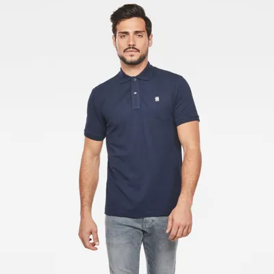 Productafbeelding van G-Star polo voor heren, model D11595, kleur 5864 Dunda Slim, maat 6067, kleur Sartho Blue