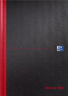 Produktbild von Oxford - Notizbuch Black n' Red A4 96 Blatt blanko
