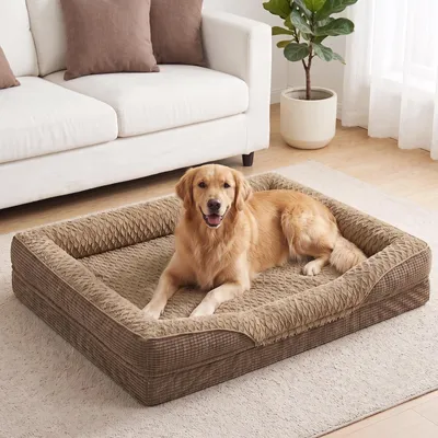 Produktbild von Orthopädisches Hundebett für große Hunde, mit Memory-Schaum