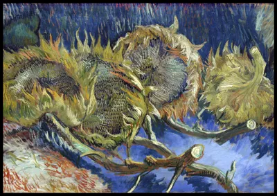 Immagine prodotto di Poster 100x70 cm  Quattro girasoli appassiti, Van Gogh Vintage