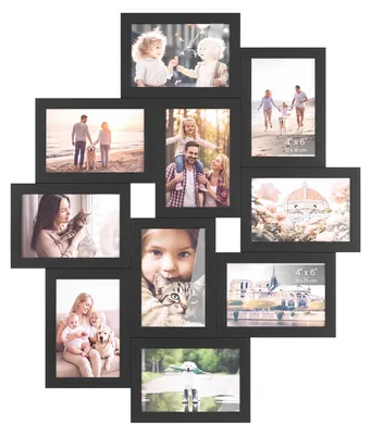 Produktbild von SONGMICS Bilderrahmen 10 x 15 cm, 10er Set, Fotorahmen für die Wand – schwarz