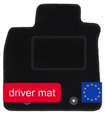 Image de Tapis de sol pour voiture, en fibres synthétiques résistantes, sur mesure pour les véhicules, noir