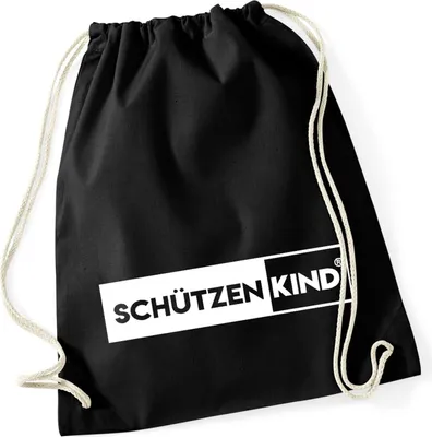 Produktbild von Hellweg Druckerei Turnbeutel Schützenkind Modern Geschenk Rucksack Black 12 Liter Baumwolle Schützenkind Modern Präsent