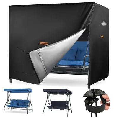 Produktbild von Hollywoodschaukel Abdeckung 3 Sitzer 420D Oxford Wasserdicht Winddicht UV-Schutz 216x127x168 cm