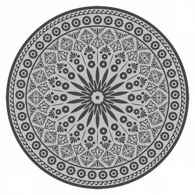 Image de Tapis de jardin rond - D 170 cm - Noir