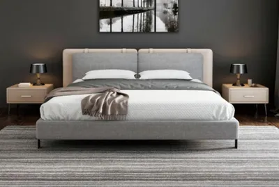 Produktbild von Doppelbett Bett Ehebett Design Luxus Luxur Betten Polsterbett Designbett Textil