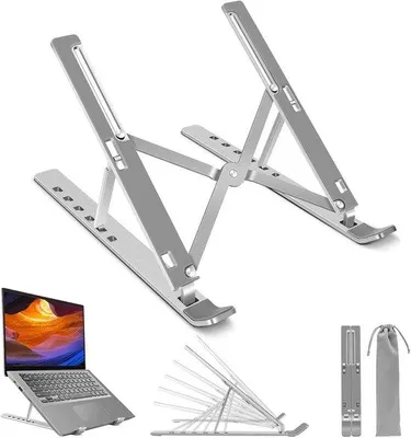 Obrázok produktu pre Nastaviteľný stojan na notebook z hliníka, 10–17 palcov, protišmykový