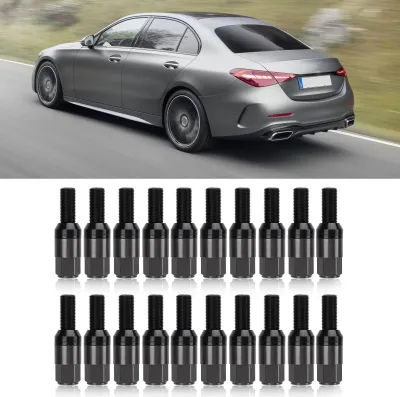 Obrázok produktu pre 20 ks matíc kolies s viečkami M14x1,25 kužeľové sedlo oceľ zliatina hliníka pre auto titán