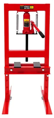 Produktbild von 6-Tonnen-Hydraulikpresse für die Werkstatt - Manuell - Mit Druckplatten - Stationär - Kohlenstoffstahl - Für Autoreparaturen - Rot