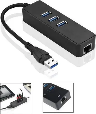 Produktbild von MicroConnect USB 3.0 - USB 3.0 x 3/RJ45