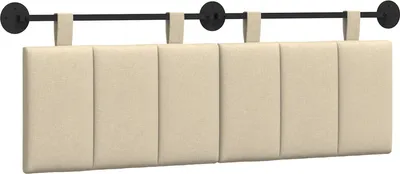 Image de vidaXL Tête de lit suspendue en tissu crème