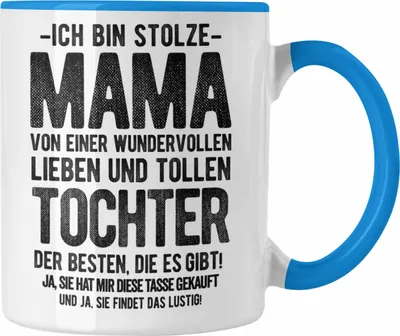 Produktbild von Trendation - Mama Tochter Tasse Geschenk Mutter Töchter Geschenkidee Partner Ja Sie Hat Mir Diese Tasse Gekauft (Blau)