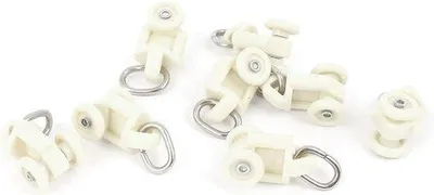Produktbild von Plastik-Gordirailrollen 10 mm Durchmesser, 8 Stück, Weiss