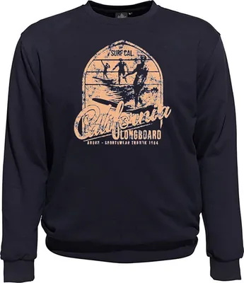 Produktbild von Übergrößen Sweatshirt AHORN SPORTSWEAR California Longboard beige Navy 9XL