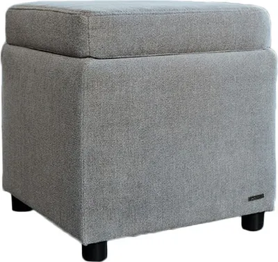 Produktbild von KAWOLA Hocker mit Stauraum IDA Stoff grau