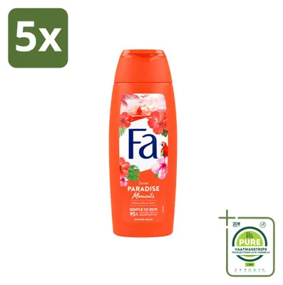 Produktbild von 5 x Fa Paradise Moments Douchecreme Hibiscusbloem 250 ml - Großpackung - 5 Stücke