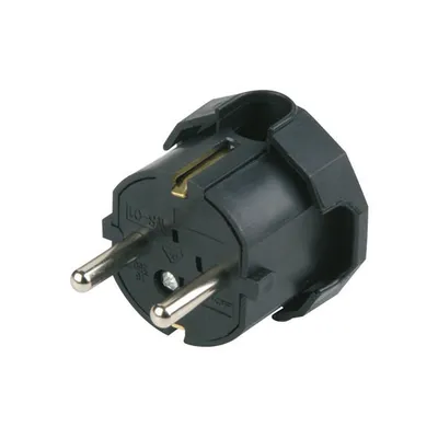 Produktbild von Schutzkontakt-Winkelstecker | Kunststoff | Schwarz
