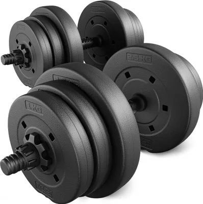 Produktbild von TREX SPORT Kurzhantel Set mit 2x10kg Kurzhanteln | Hantelset Hanteln 20kg | Hantel Dumbbell Set