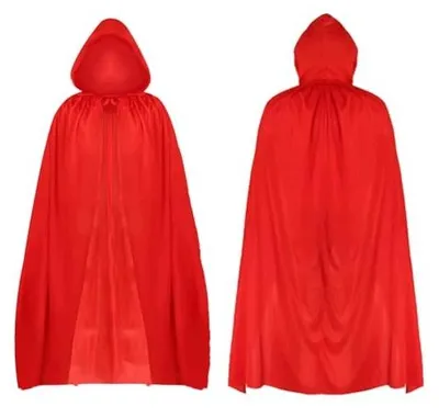 Zdjęcie produktu dla Płaszcz peleryna z kapturem czerwony gotycki wampir cosplay