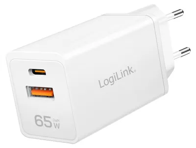 Immagine prodotto di Logilink PA0371 Logilink USB-Steckdosenadapter 1x USB-C PD, 1xUSB-A QC 65W
