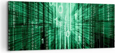 Produktbild von Bild auf Leinwand - Leinwandbild - Abstrakt zusammenfassungszahlen - 120x50cm - Wand Bild - Wanddeko - Leinwanddruck - Bilder - Kunstdruck - Leinwand bilder - Wandkunst - AB120x50-2290