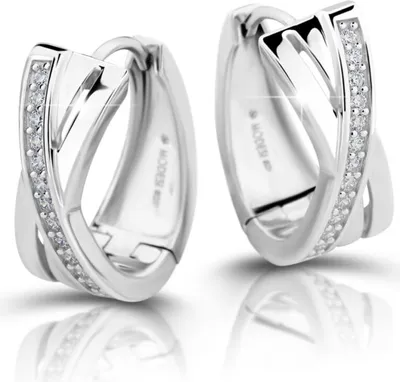 Produktbild von Elegant silver round earrings M23079