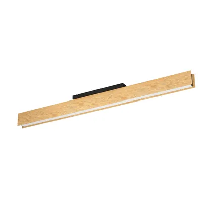 Produktbild von EGLO connect.z Smart Home LED Deckenleuchte Anchorena-Z, ZigBee, App und Sprachsteuerung Alexa, CCT, RGB, FSC100HB, dimmbar, Holz Deckenlampe