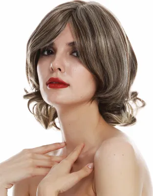 Produktbild von WIG ME UP Perücke Monofilament kurz wellig Braun Blond gesträhnt TYM-112-MT-CHOCO