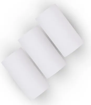 Image de PeriPage Rouleau de papier thermique collant 56*30mm / 2.2*1.2in Sans BPA Etiquettes adhésives noires pour imprimante thermique Peripage A6/A8/A9 Pack de 3 rouleaux