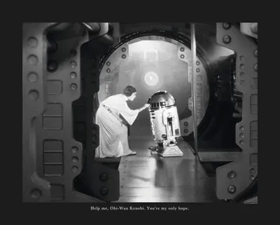 Produktbild von Poster Star Wars Classic Leia R2D2 Quote 50x40 cm