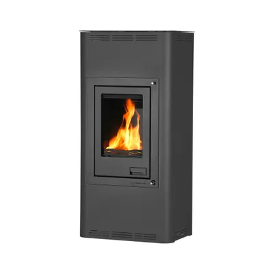 Image de HS FLAMINGO poêle cheminée AQUAFLAM 7 avec échangeur de chaleur régulation automatique noir