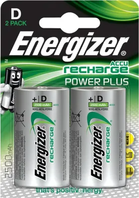 Image de ENERGIZER - piles rechargeables NiMH-D 2500 mAh - pack de 2