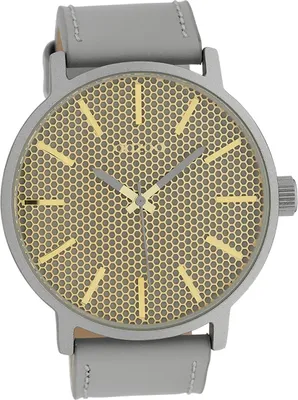 Produktbild von Oozoo Leder Damen Uhr Analog Quarzuhr Armband grau Timepieces D2UOC10036